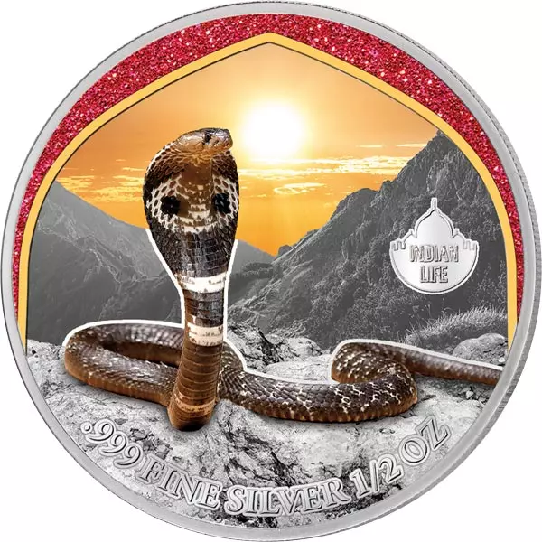 500 Francs Kamerun Mysterious Rhodium Indian Life - Indische Kobra 2023