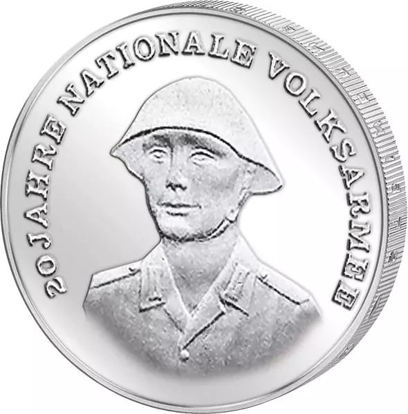 10 Mark DDR 20 Jahre Volksarmee 1976 vorzüglich