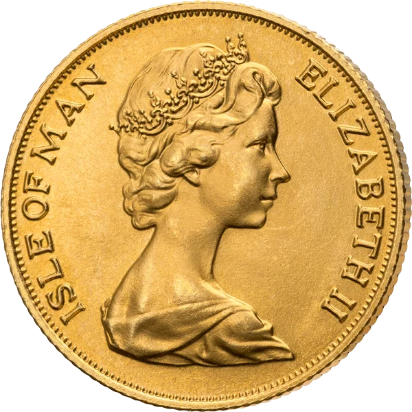 1 Pound Isle of Man Viking Warroir - Queen Elizabeth II. 1973-1983