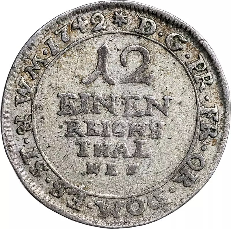 1/12 Taler Ostfriesland Graf Carl Edzard 1736, 1738-1743