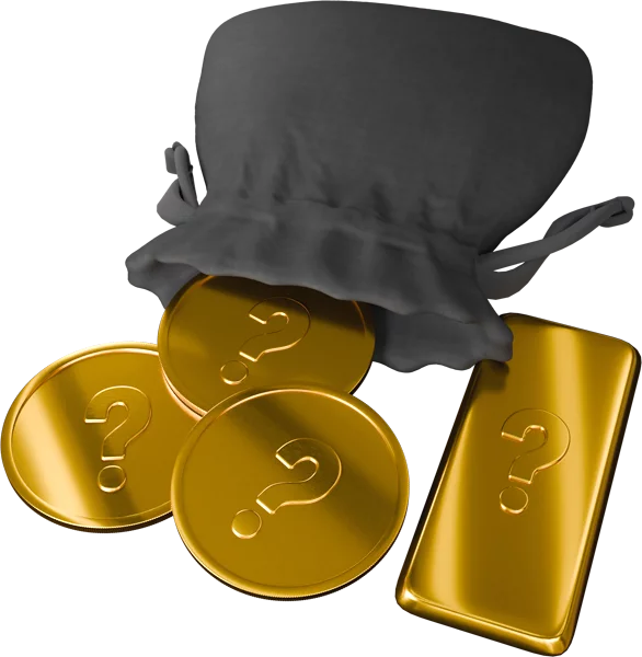Stoffsäckchen mit einem Gold-Set unserer Wahl