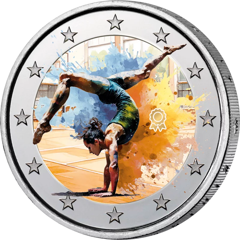 2-Euro-Künstlerausgabe Sport Turnen
