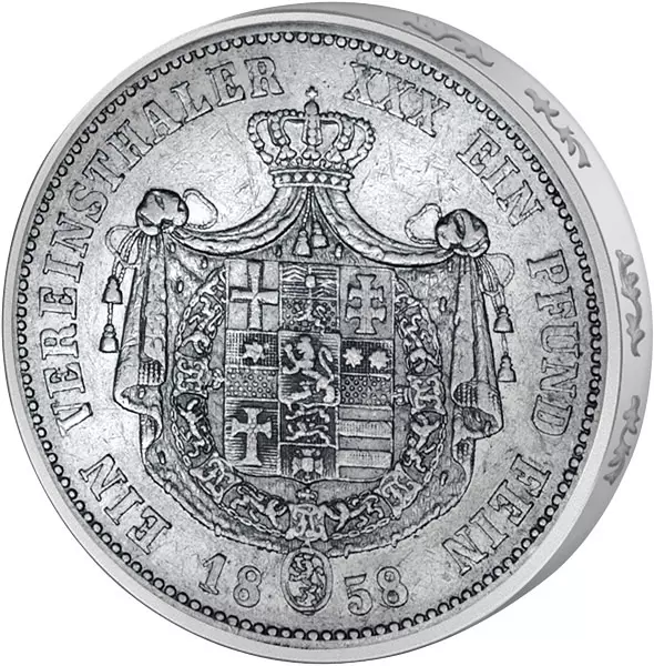 Vereinstaler Hessen-Kassel Kurfürst Friedrich Wilhelm I. 1858-1865 sehr schön