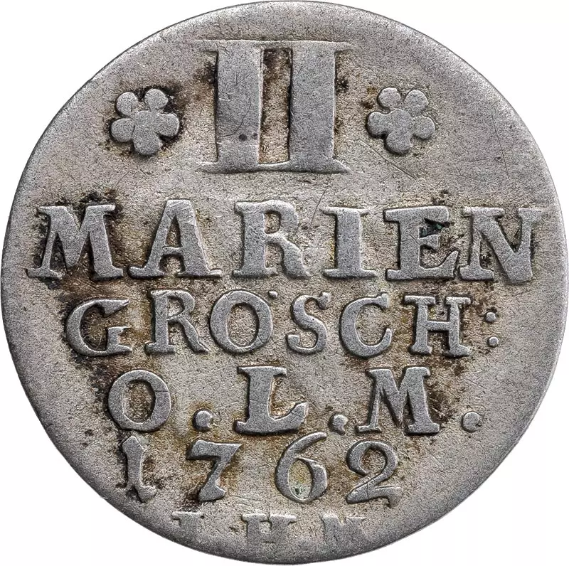 2 Mariengroschen Oldenburg König Friedrich V. 1761-1763