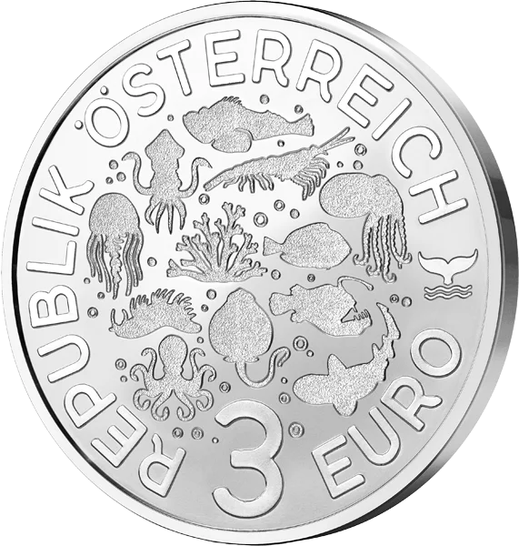 3 Euro Österreich Leuchtende Meereswelten - Jamaika-Stechrochen 2024