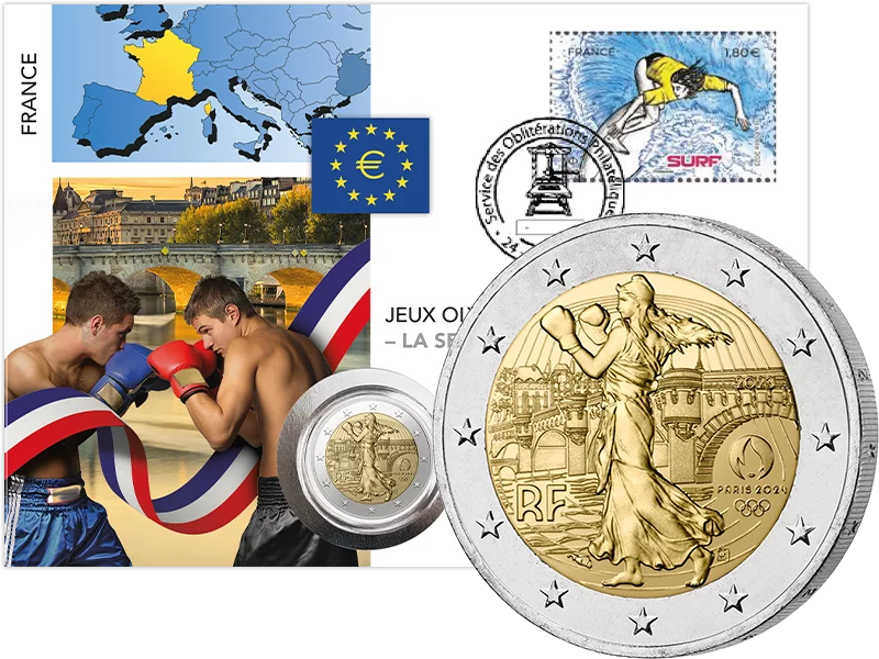 2 Euro Numisbrief Frankreich Olympia 3/4 2023