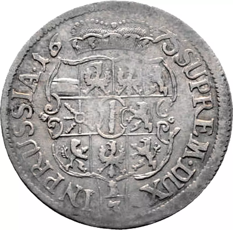 1/3 Taler Brandenburg-Preußen Kurfürst Friedrich Wilhelm 1674-1676