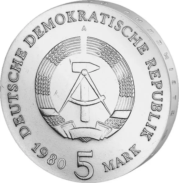 5 Mark DDR Adolph von Menzel 1980 Stempelglanz