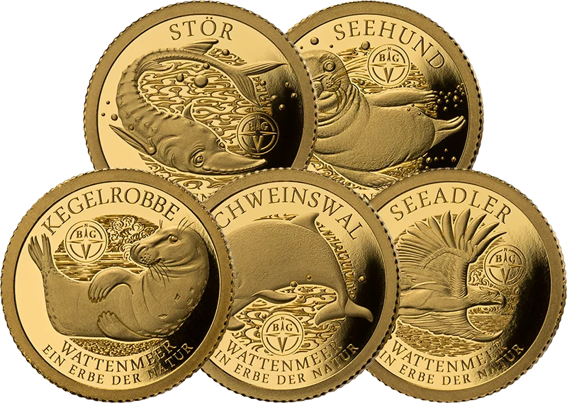 5 x 0,5 Gramm Big Five Das Wattenmeer - Ein Erbe der Natur 2024