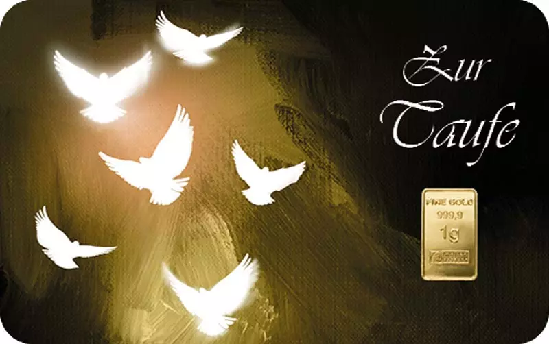 1 Gramm Gold Heimerle & Meule Finecard - Zur Taufe