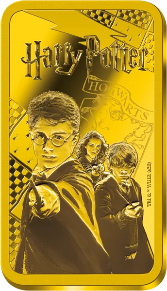 5 Dollars Cook-Inseln Goldbarren Harry Potter - Harry, Ron und Hermine 2021