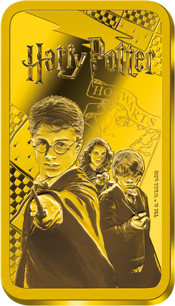 5 Dollars Cook-Inseln Goldbarren Harry Potter - Harry, Ron und Hermine 2021