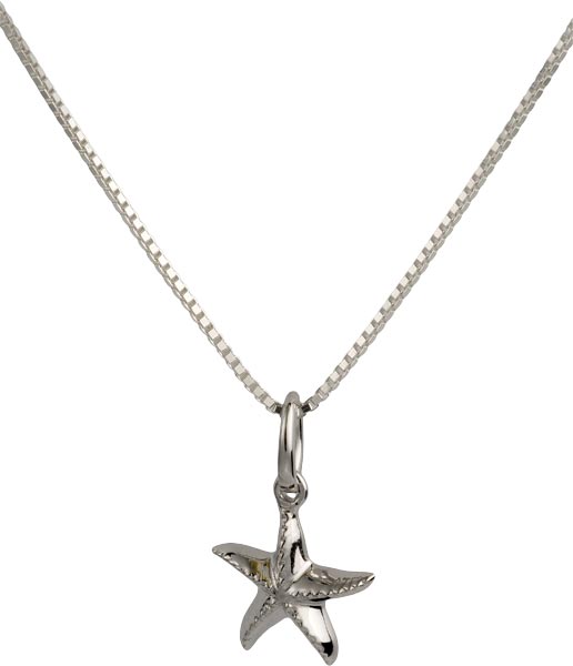 Anhänger Seestern incl. Kette, Silber