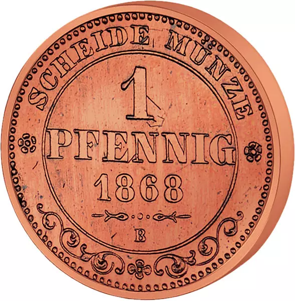 1 + 2 + 5 Pfennig Sachsen König Johann 1862-1873