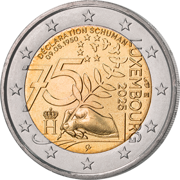 2 Euro Numisbrief Luxemburg Schuman-Erklärung 2025