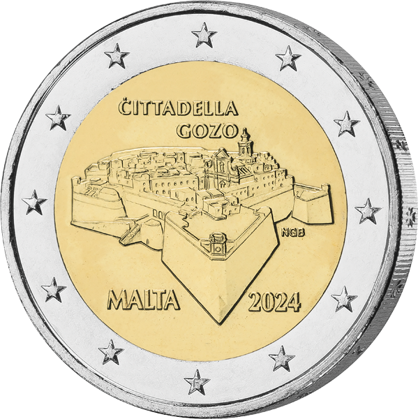 2 Euro Numisbrief Malta Zitadelle Gozo 2024
