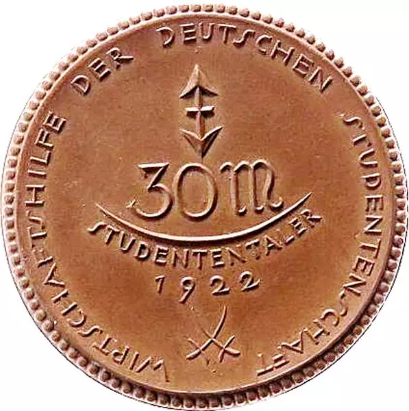 30 Mark (Berlin) Wirtschaftshilfe der Deutschen Studentenschaft 1922