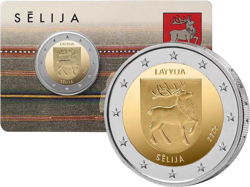 2 Euro Lettland Region Selija 2025 in Coin Card