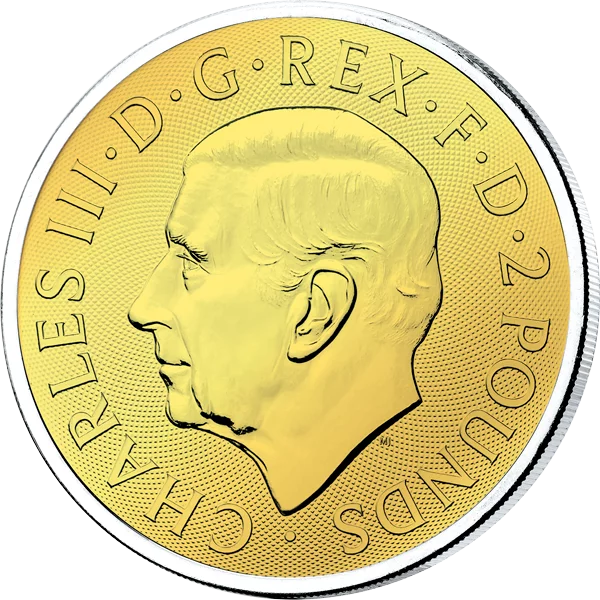 2 Pounds Großbritannien British Lion and American Eagle 2025 Triple Gold Edition
