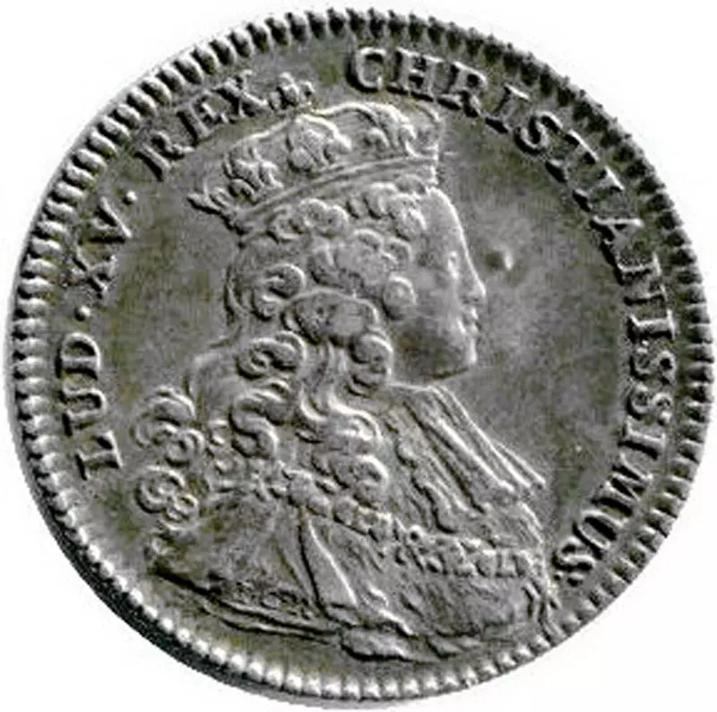 Silbermedaille Frankreich König Ludwig XV. 1722