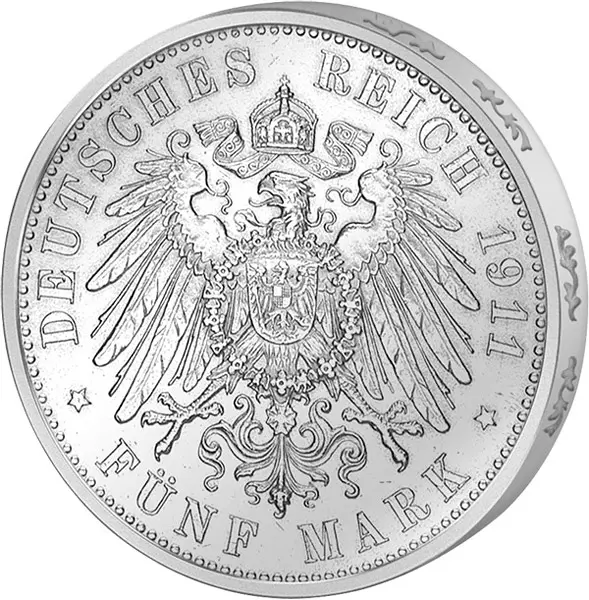 5 Mark Bayern 90. Geburtstag Prinzregent Luitpolds 1911