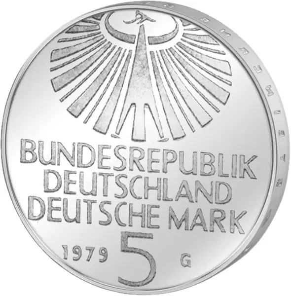 5 DM BRD Otto Hahn 1979 stempelglanz