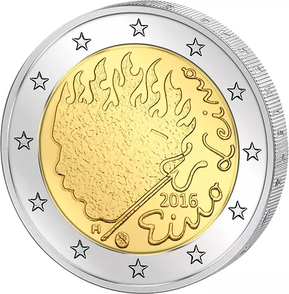 2 Euro Finnland 90. Todestag von Eino Leino 2016