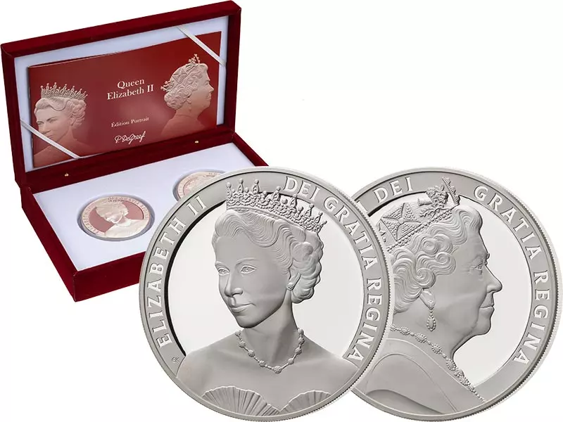 2 x 10 Dollars Niue Edition Portrait - Queen Elizabeth II. 2022
