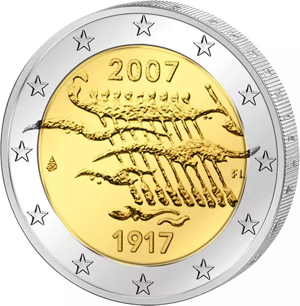 2 Euro Finnland 90 Jahre Unabhängigkeit 2007