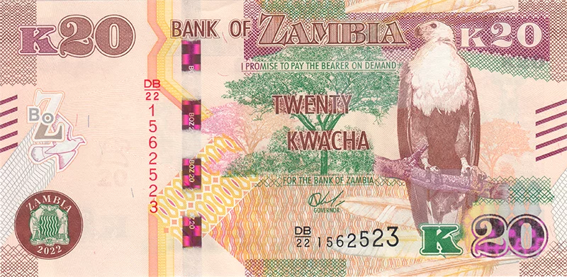 4er-Banknotenset Sambia 2015-2022
