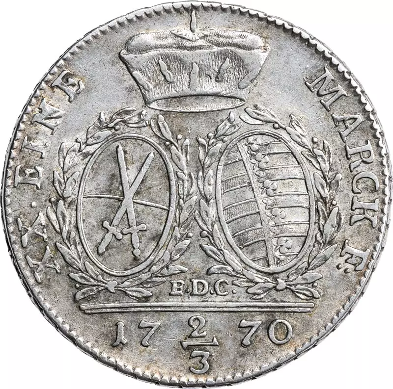 2/3 Taler Sachsen Kurfürst Friedrich August III. 1769-1774