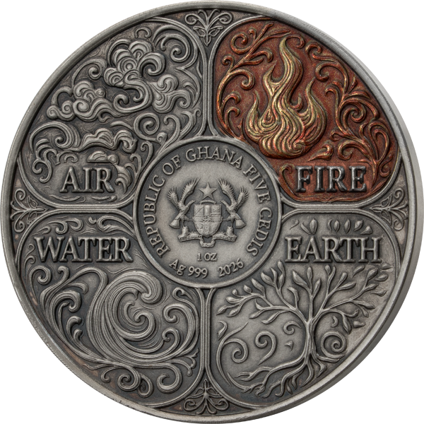 5 Cedis Ghana 4 Elemente - Feuer 2026