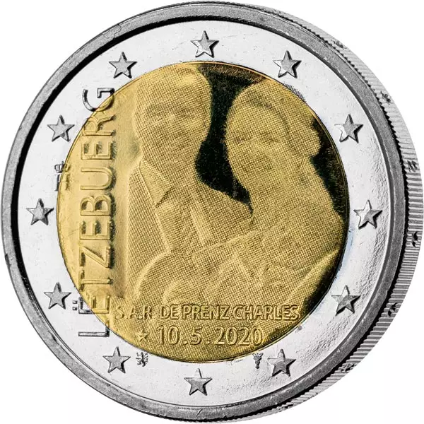 2 Euro Luxemburg Geburt Prinz Charles Hologramm 2020