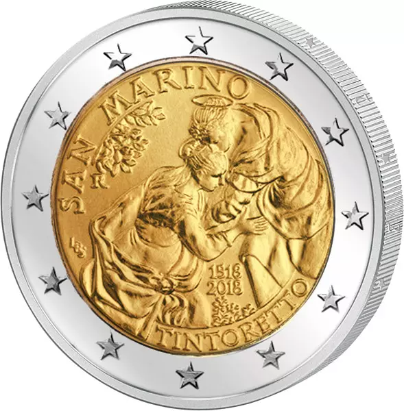 2 Euro San Marino 500. Geburtstag Jacopo Tintoretto 2018