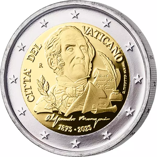 2 Euro Vatikan 150. Todestag Alessandro Manzoni 2023