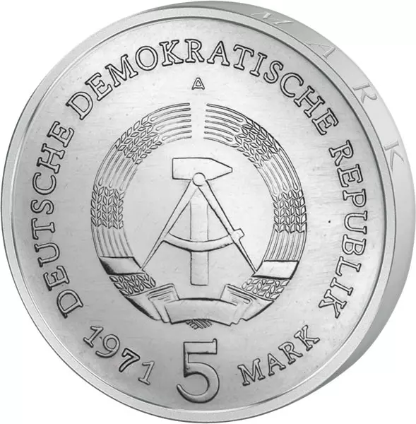5 Mark DDR Brandenburger Tor 1971 vorzüglich