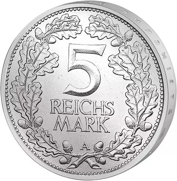 5 Mark Weimarer Republik Jahrtausendfeier Rheinlande 1925