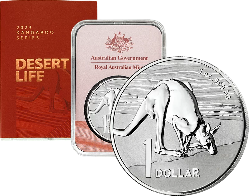 1 Dollar Australien Desert Life Känguru 2024
