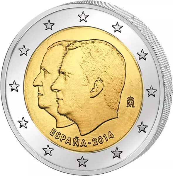 2 Euro Spanien Proklamation König Felipe VI. 2014