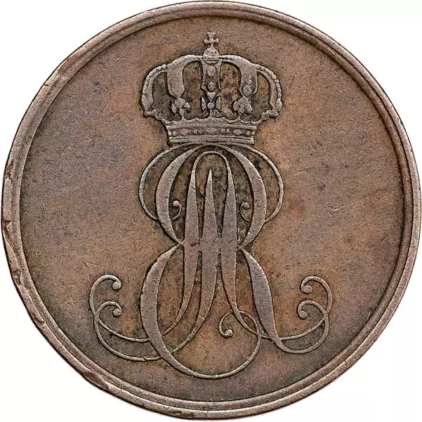 2 Pfennig Hannover König Ernst August 1845-1851