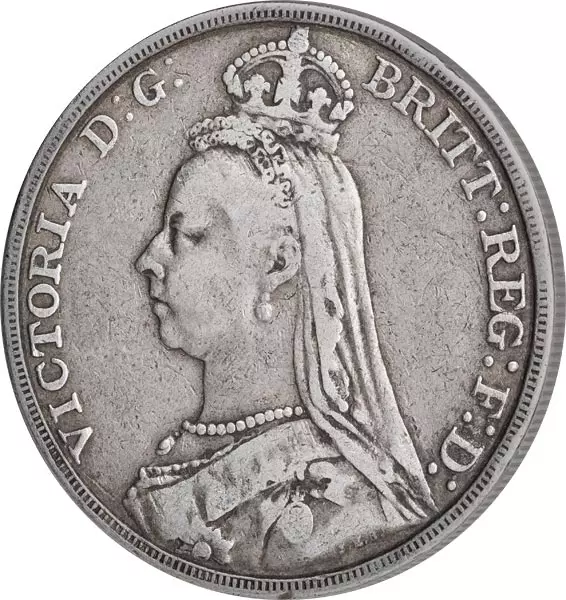 1 Crown Großbritannien Queen Victoria 1887-1892
