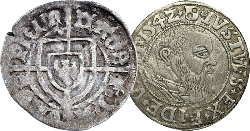 Münzset Schilling und Groschen Preußen 1422-1550