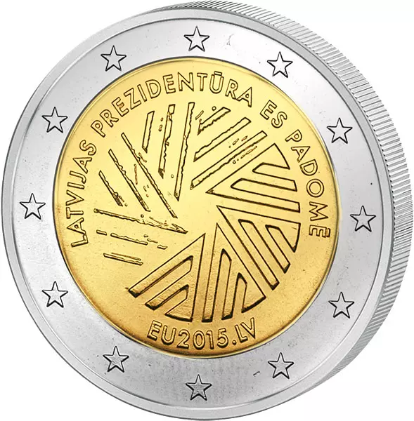 2 Euro Lettland EU-Ratspräsidentschaft 2015