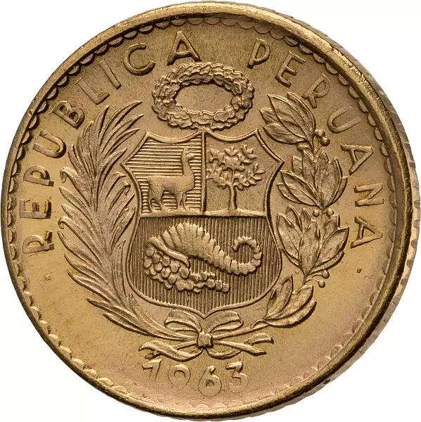 5 Soles Peru Seated Liberty 1956-1969