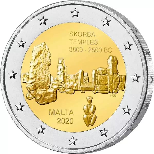 2 Euro Malta Tempel von Skorba 2020