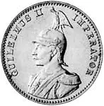 1/2 Rupie Deutsch-Ostafrika Kaiser Wilhelm II. 1891-1901 Sehr schön