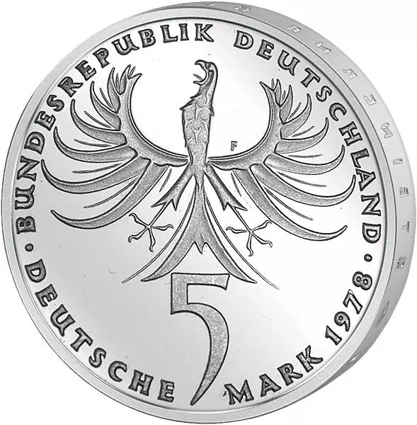 5 DM Münze BRD Balthasar Neumann 1978 stempelglanz