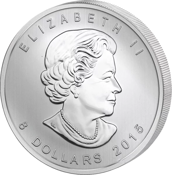 1,5 Unzen Silber Kanada Polarbär mit Jungtier 2015