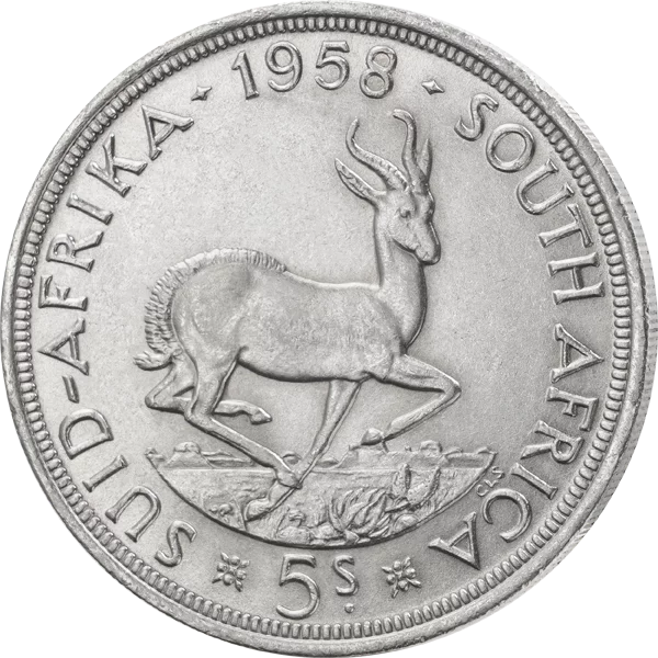 5 Shillings Südafrika Springbock 1953-1959