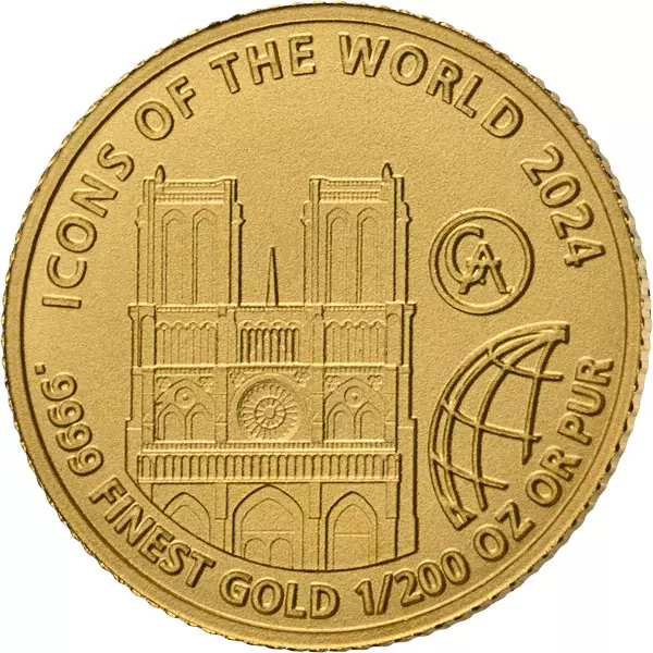 1/200 Unze Gold Ruanda Icons of the World - Notre Dame 2024